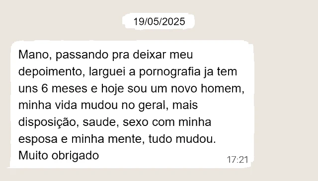 Print de conversa no WhatsApp: depoimento de Carlos Padilha, aluno do Método L.I.V.R.E.